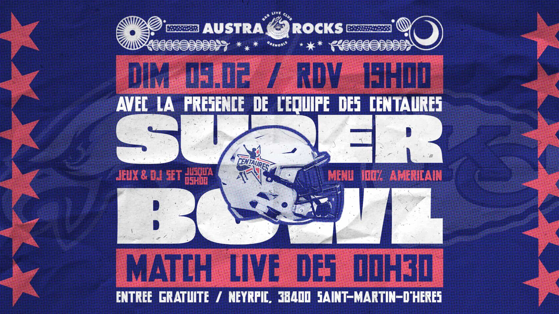 AUSTRAROCKS Grenoble soirée Super Bowl 2025