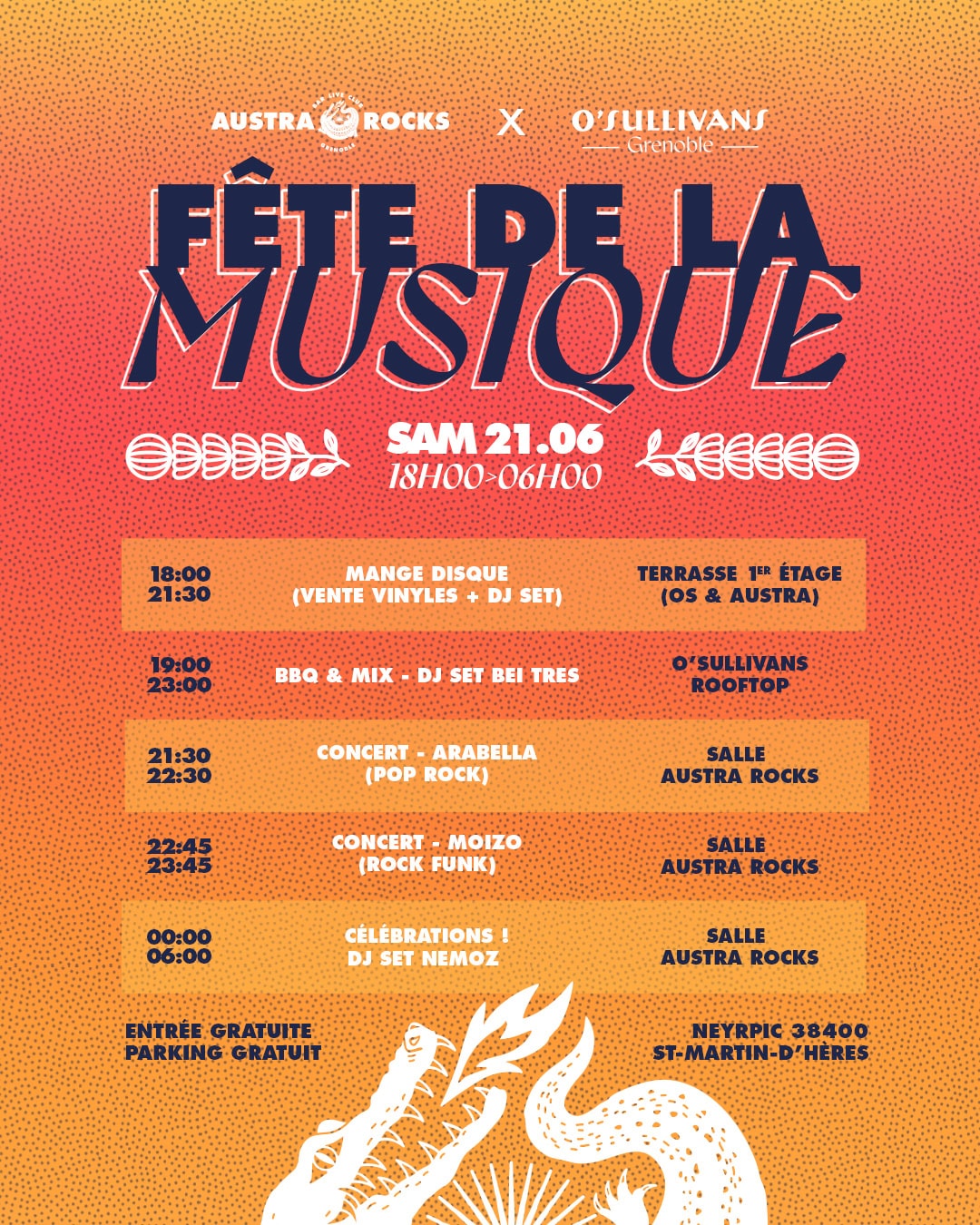 Programme fête de la musique Grenoble